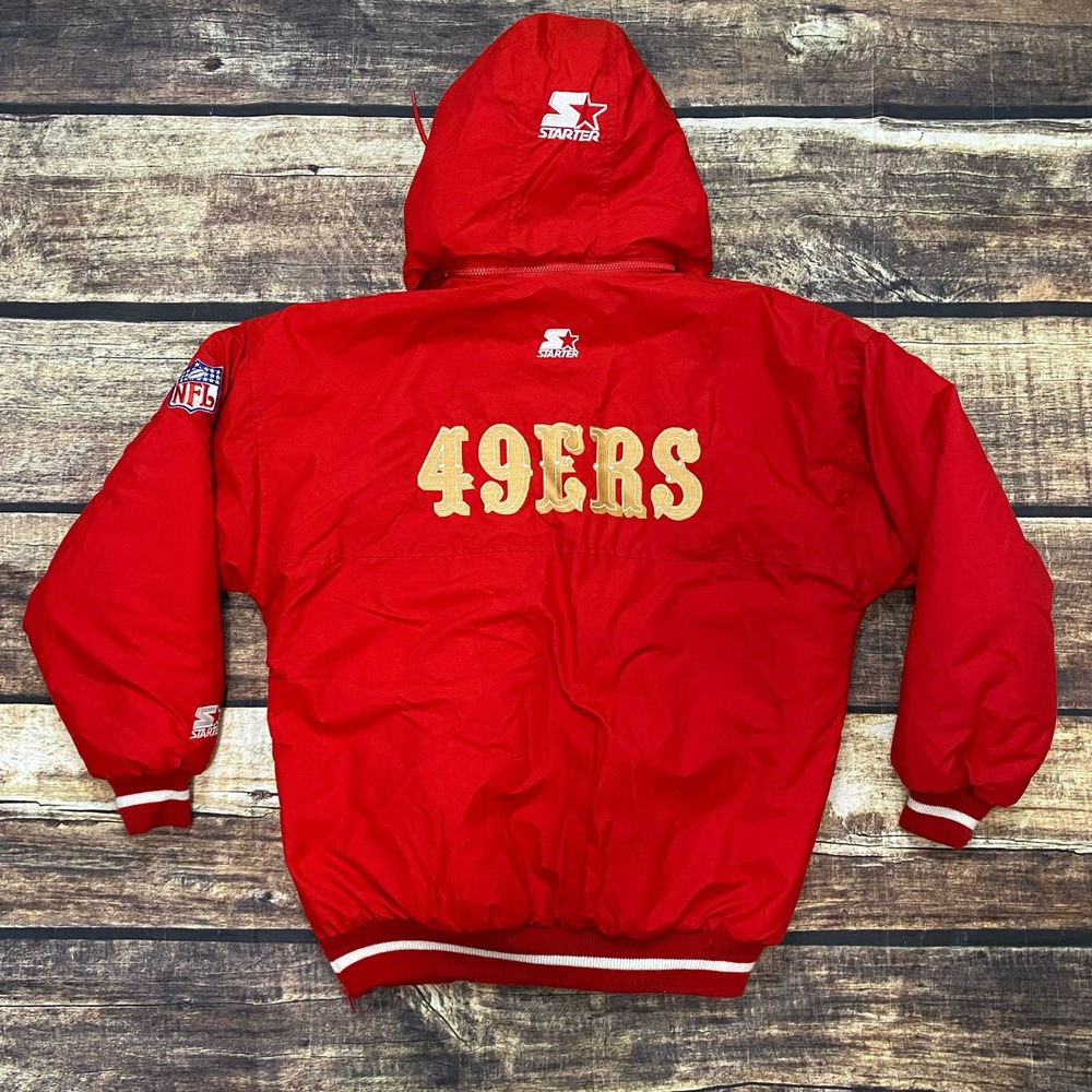 ❌SOLD❌ Vintage San Francisco 49ers STARTER Jacket Size Large Niners Puffer Coat